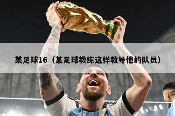 某足球16（某足球教练这样教导他的队员）